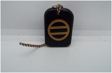 縁起石　家紋　二引き両