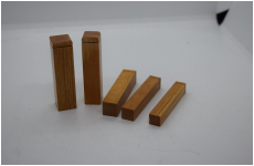 材名不明　角印5本セット　筋入り　15より9ミリ