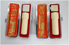 レトロ印材　白ラクト　18－60サヤ　ケース付き