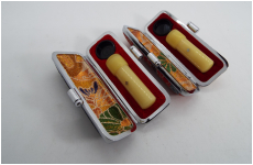 レトロ印材　ブロンド　10.5－36サヤ★丹入れケース付き