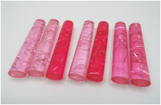 線入り小判印材　　赤系