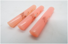 ピンク小判印材　鶴入り