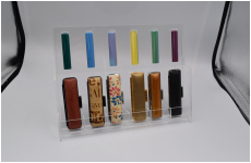 ディスプレイ　6本用　印材とケースサンプル展示用