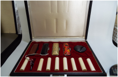 レザー　外交用　象牙印材入り