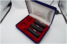 別珍3本入れ　朱肉・他　入れ付き　新品