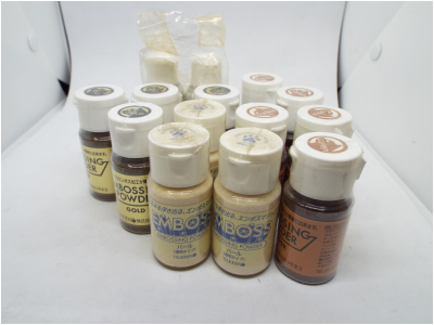 ツキネコ　エンボス　パウダー　ゴールド他　まとめて