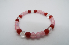 パワーストーン　手毬ブレスレット　赤メノー　