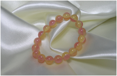 手毬ブレスレット　8ミリ　オレンジ