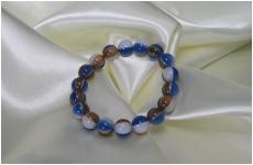 手毬ブレスレット　8ミリ　青系