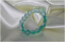 手毬ブレスレット　6ミリ　緑系