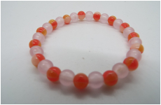 手毬ブレスレット　赤　蛍光タイプ　子供用