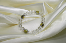 手毬ブレスレット　水晶パワー　イエロー