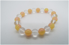 手毬ブレスレット　パワーストーン　オレンジ