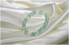 手毬ブレスレット　パワーストーン　ブルー