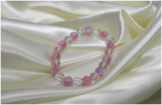 手毬ブレスレット　パワーストーン　ピンク