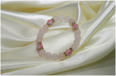 手毬ブレスレット　紅水晶