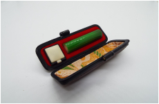 カラーオランダ水牛　10.5-45　ケース付き　グリーン