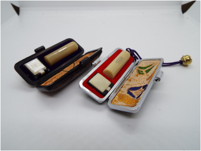 白オランダ水牛　10.5-36　丹入れ　ケース付き　2本で