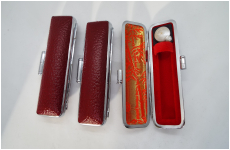 エンジ色もみ　12-60　　印面保護タイプ